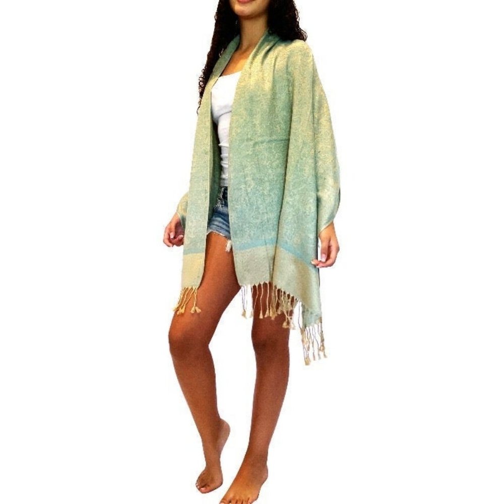 BIJOUX TERNER METALLIC PASHMINA NEW